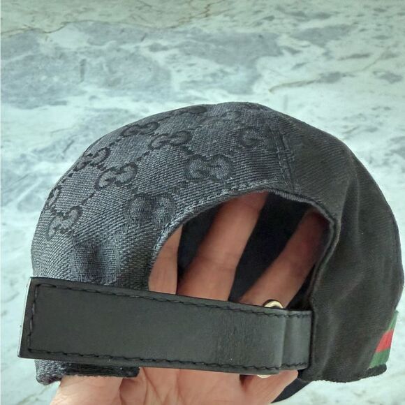 Black Gucci Canvas Baseball Cap main image 7